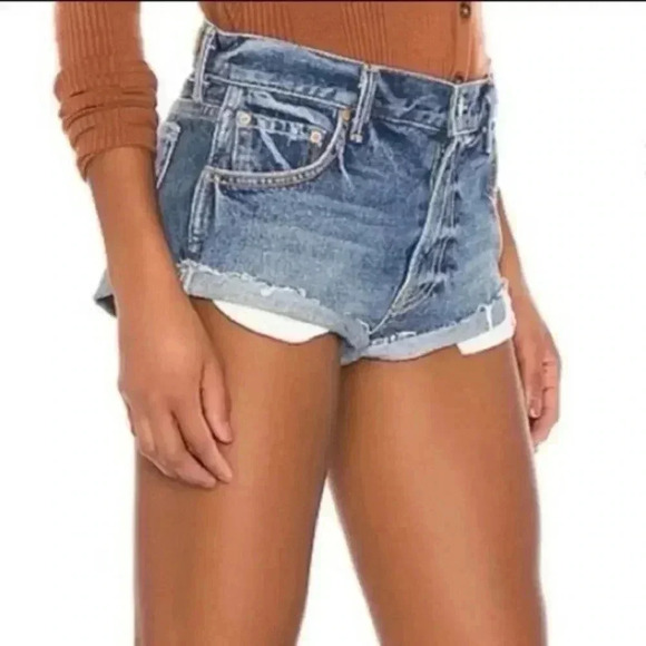 REVOLVE GRLFRND Jessie Denim High Rise Shorts - Picture 1 of 9